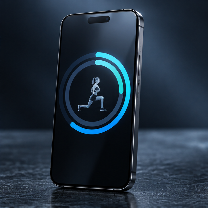 Smartphone displaying a personal training interface